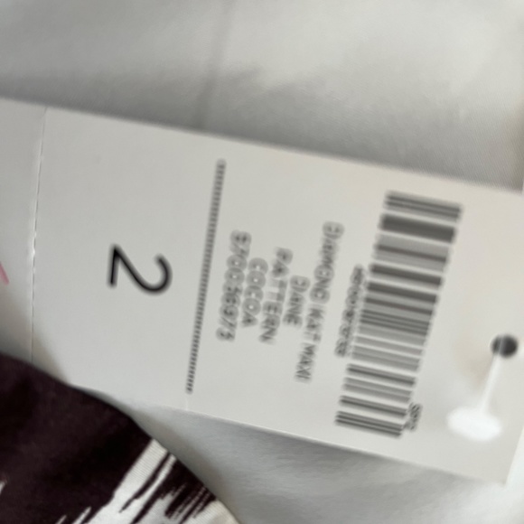 Chico’s 2 Diamond Ikat A-Line Maxi Skirt, Cocoa Brown and White - Picture 8 of 10